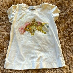 MonnaLisa, bejeweled fish T-shirt